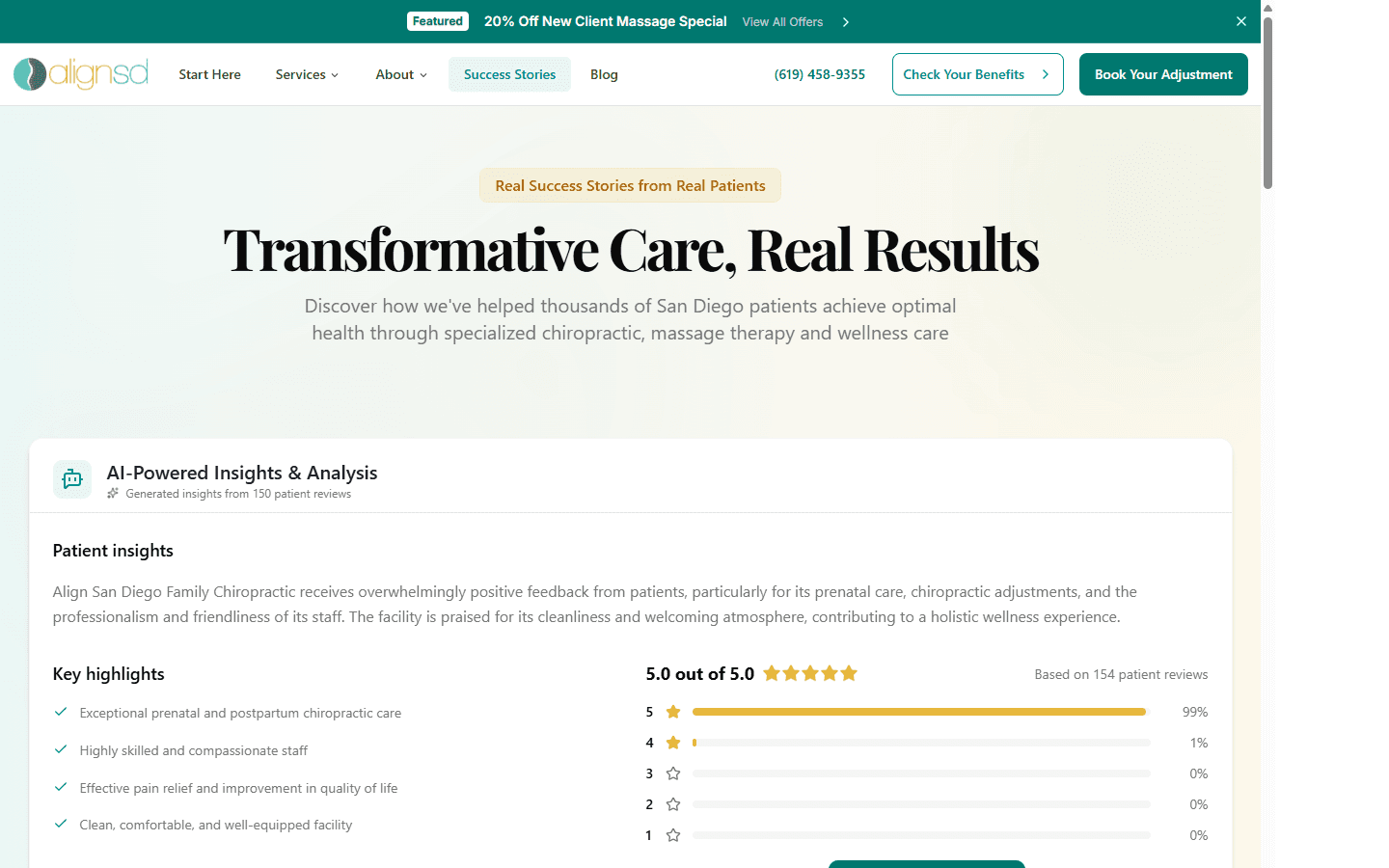 AlignSD AI-generated review insights dashboard
