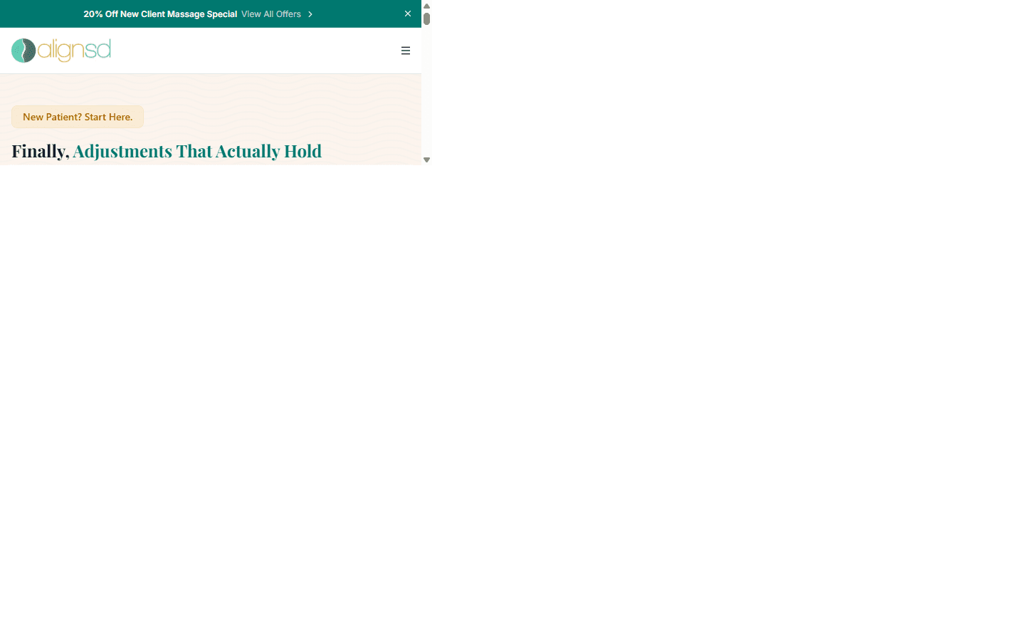 AlignSD insurance verification start-here page