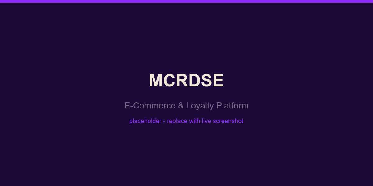 MCRDSE storefront homepage